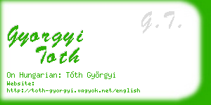 gyorgyi toth business card
