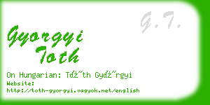 gyorgyi toth business card